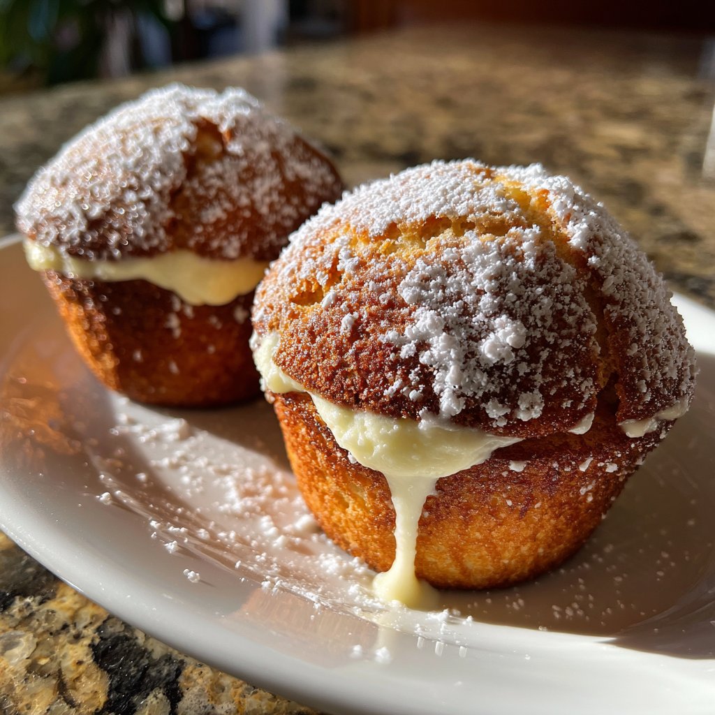 Muffins mit Vanillecreme