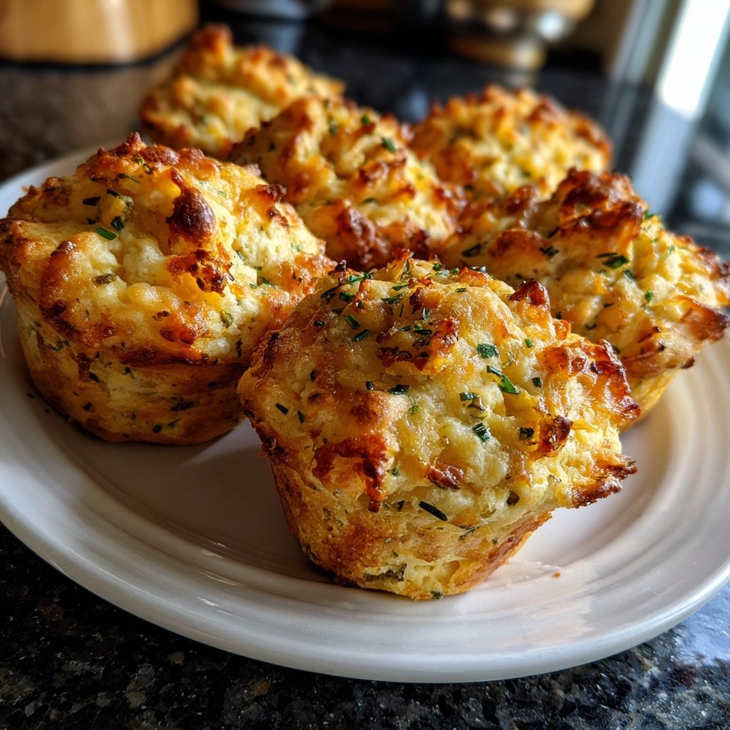 Herzhafte Muffins mit Käse und Kräutern