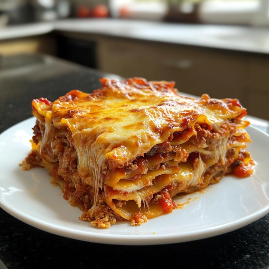 Lasagne mit Linsen-Tomatensauce