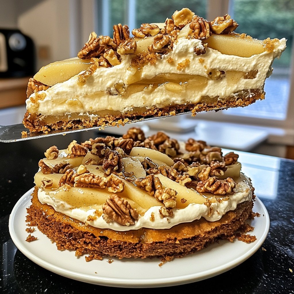 Walnuss-Birnen-Torte mit Mascarpone