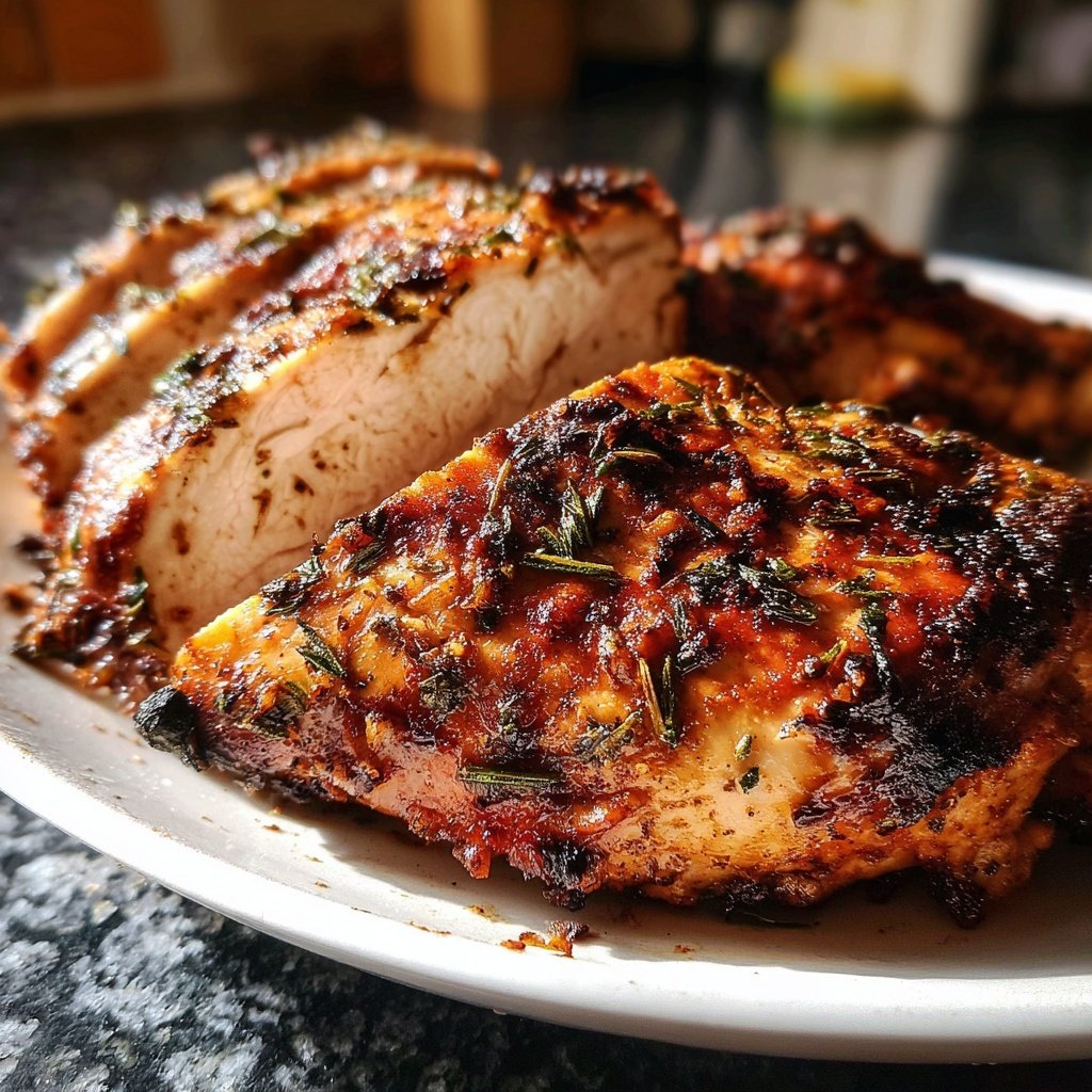 Gegrillte Hähnchenbrust Saftig