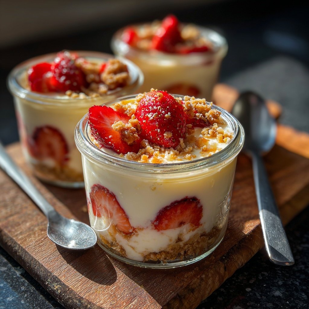 Erdbeer Vanille Quark Dessert