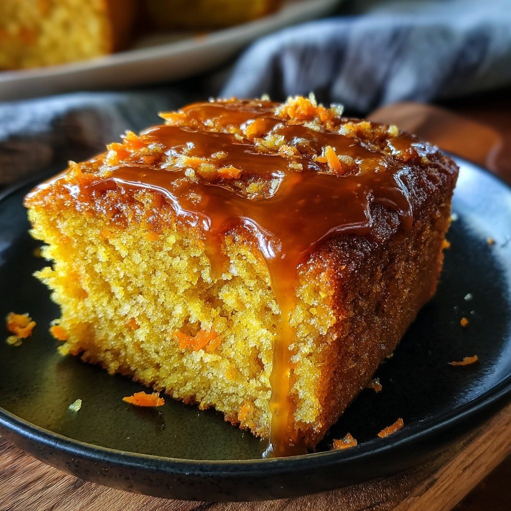 Karottenkuchen Mit Ahornsirup Glasur
