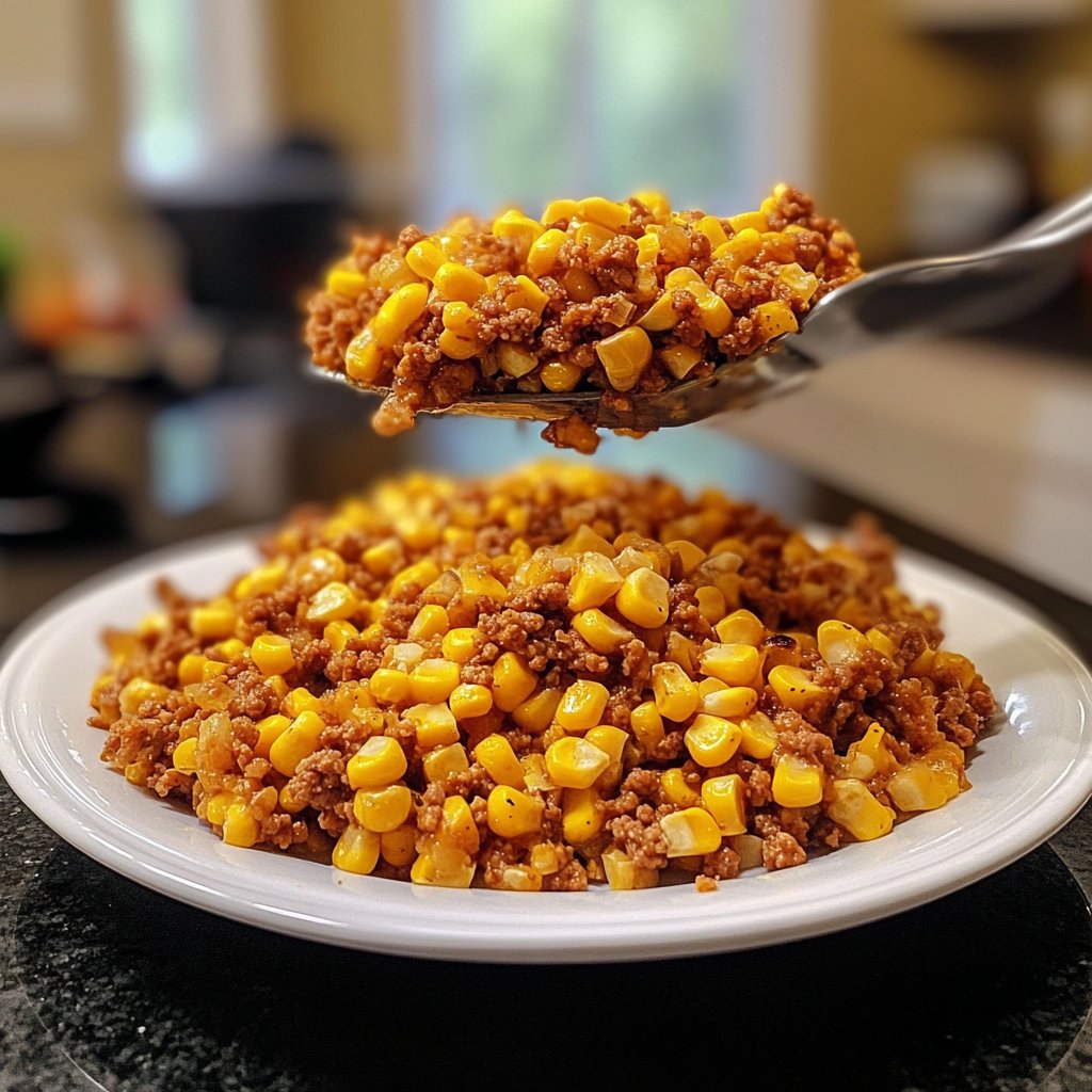 Hackfleisch Mais Pfanne