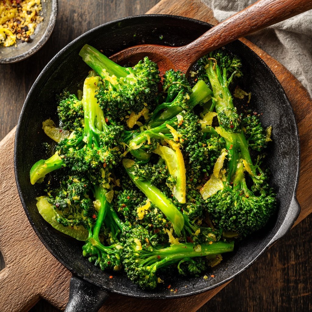 Brokkoli Pfanne Mit Zitronenschale