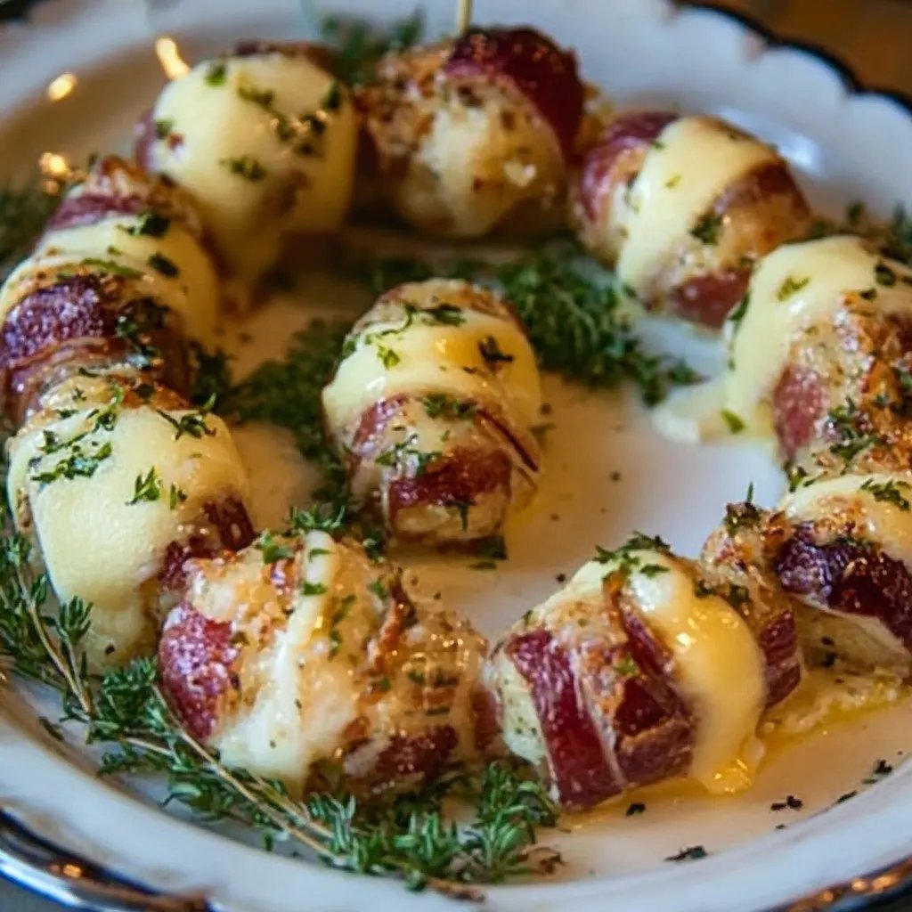 Festlicher Vorspeisen Snack Kranz mit Käse